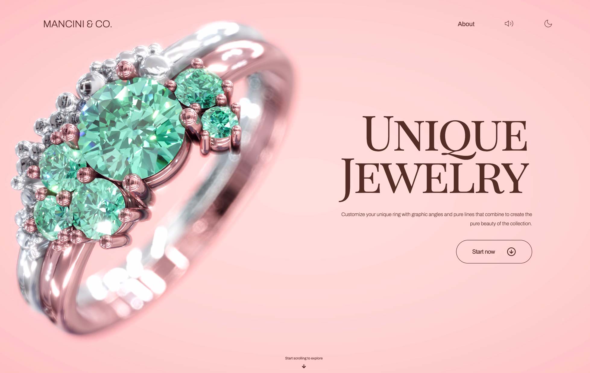 WEBGi Jewelry Landing Page Demo